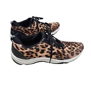 Vionic Womens Tourney Leopard Print‎ Athletic Sneakers Size 8 No Insoles Lace Up